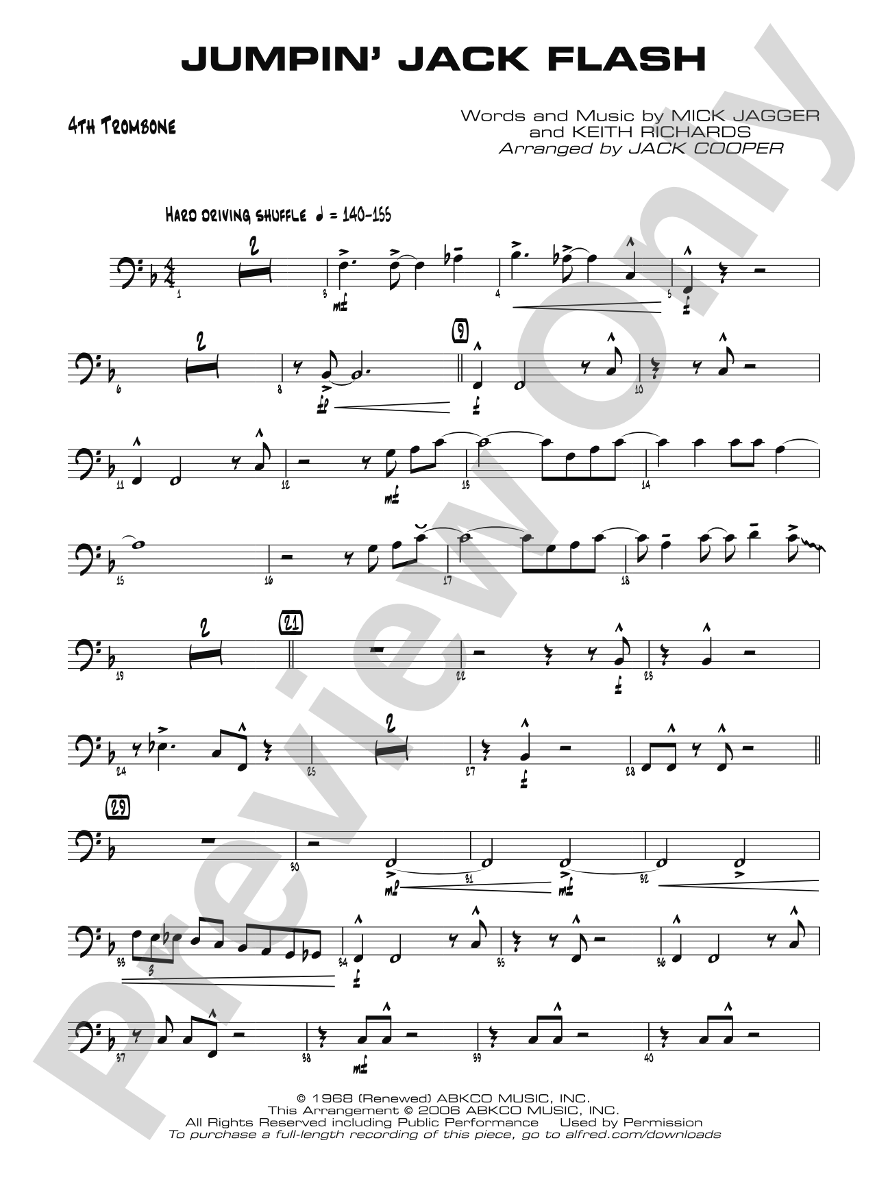 Jumpin' Jack Flash: 4th Trombone