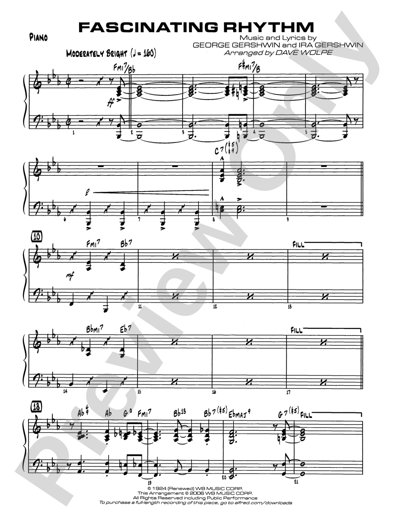Fascinating Rhythm: Piano Accompaniment