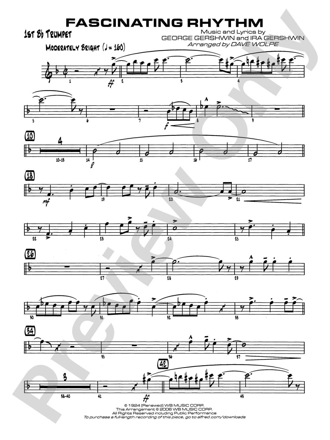 Fascinating Rhythm: 1st B-flat Trumpet