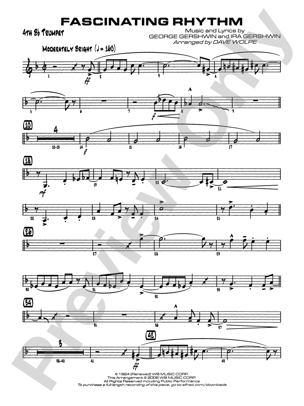 Fascinating Rhythm: 4th B-flat Trumpet
