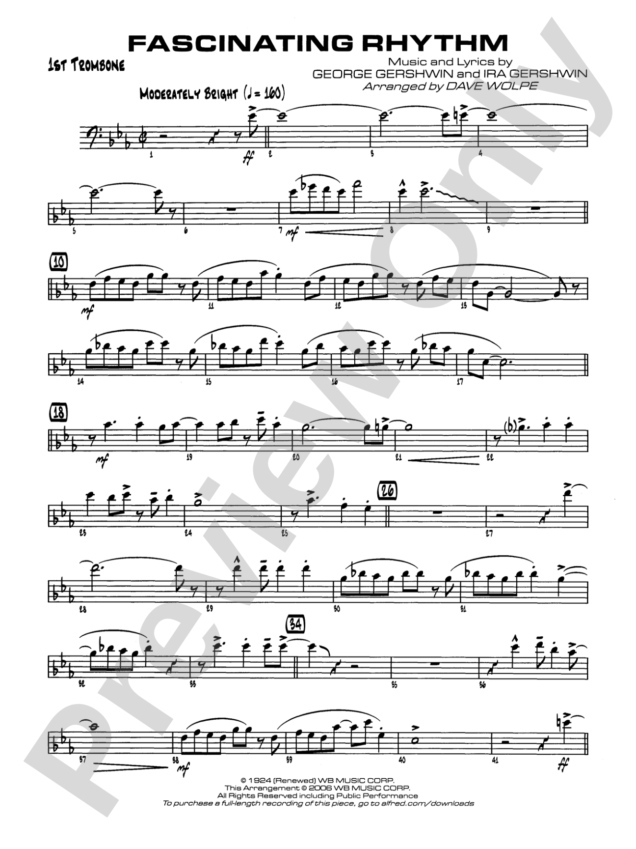 Fascinating Rhythm: 1st Trombone