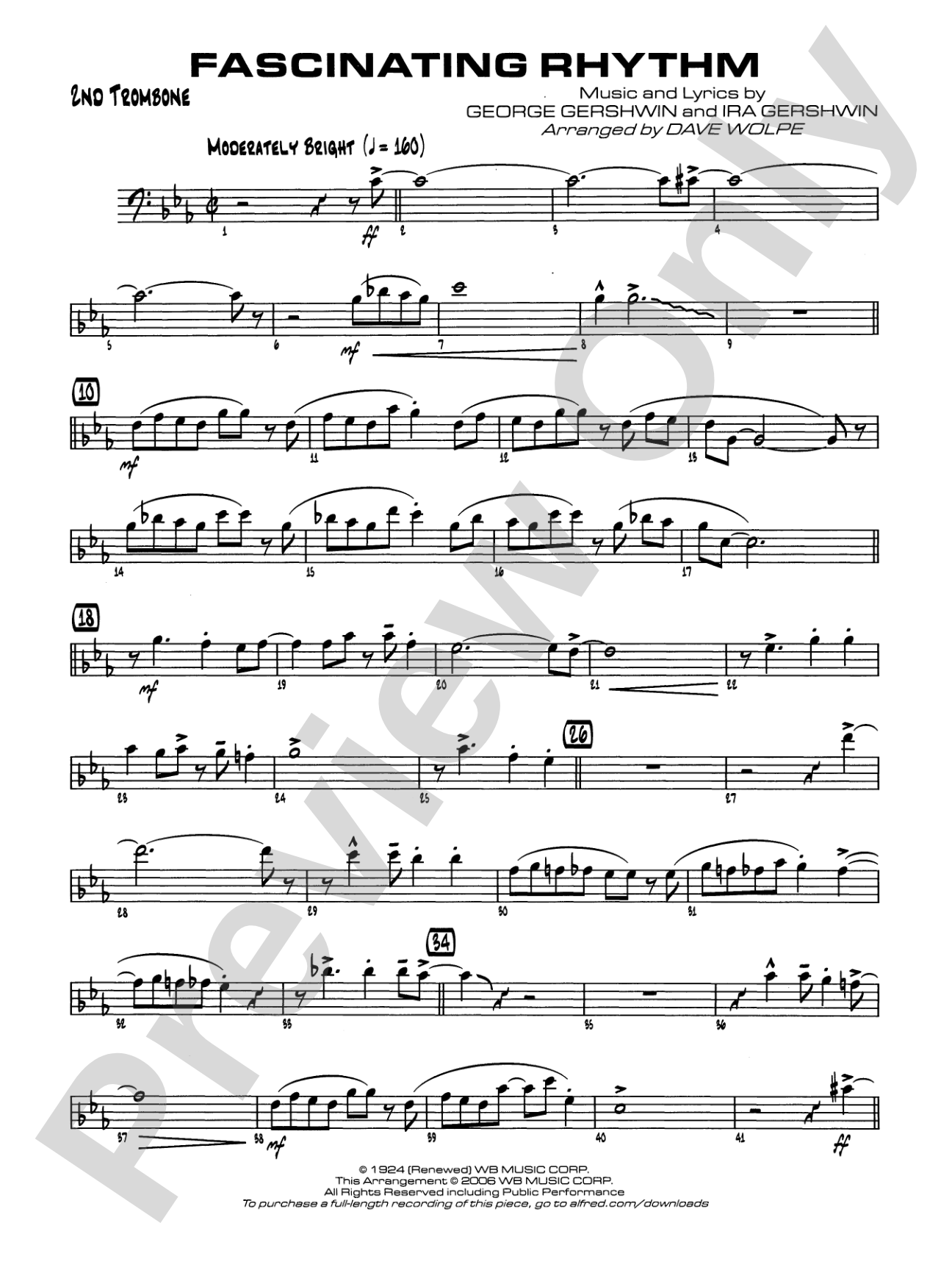 Fascinating Rhythm: 2nd Trombone