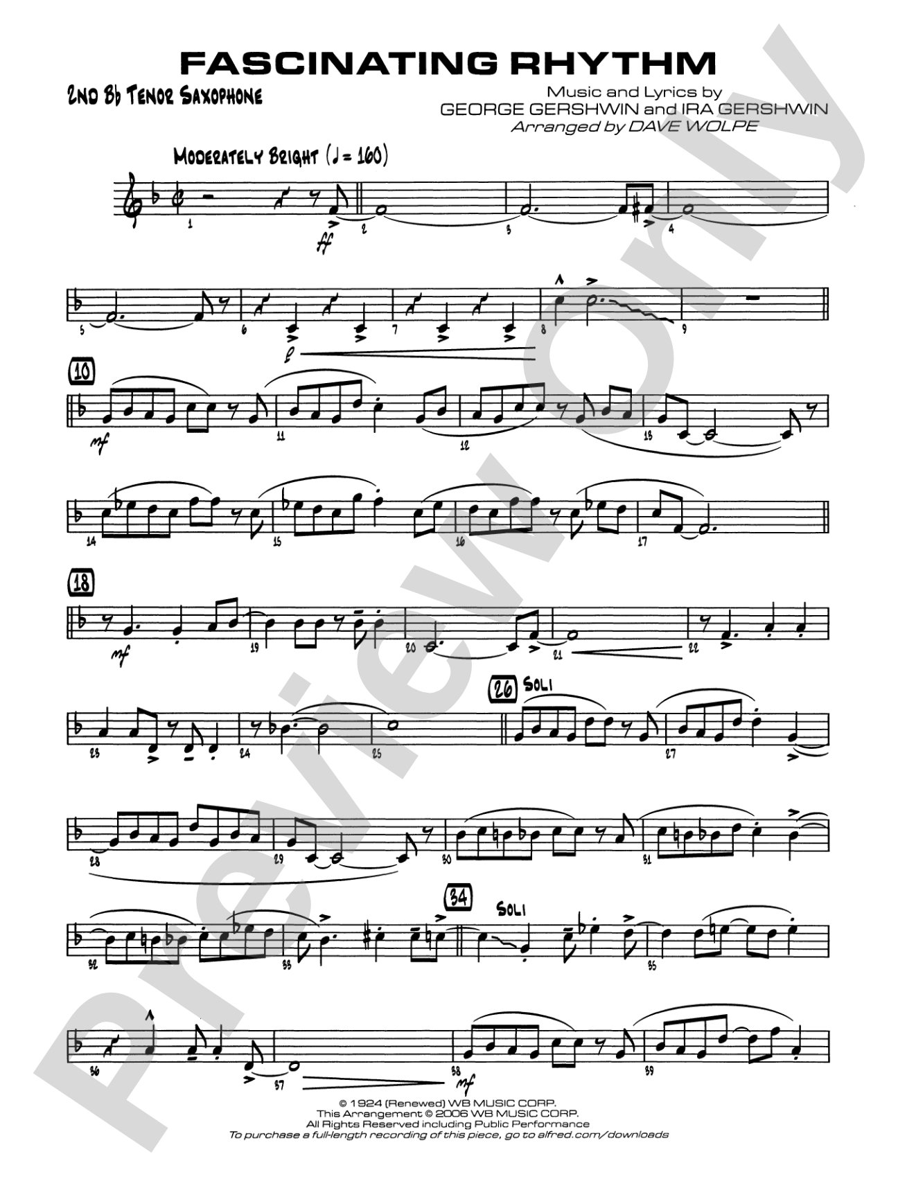 Fascinating Rhythm: 2nd B-flat Tenor Saxophone