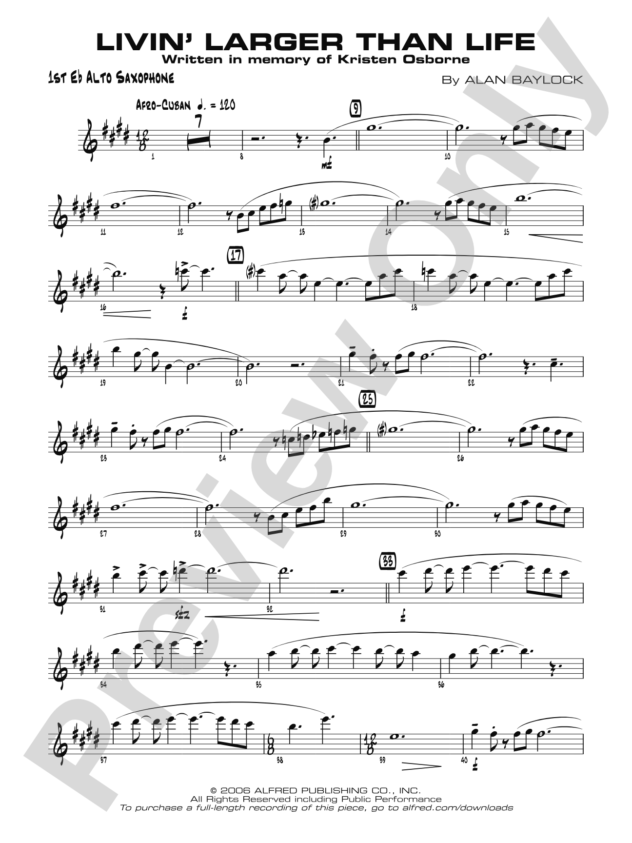 Livin' Larger Than Life: E-flat Alto Saxophone