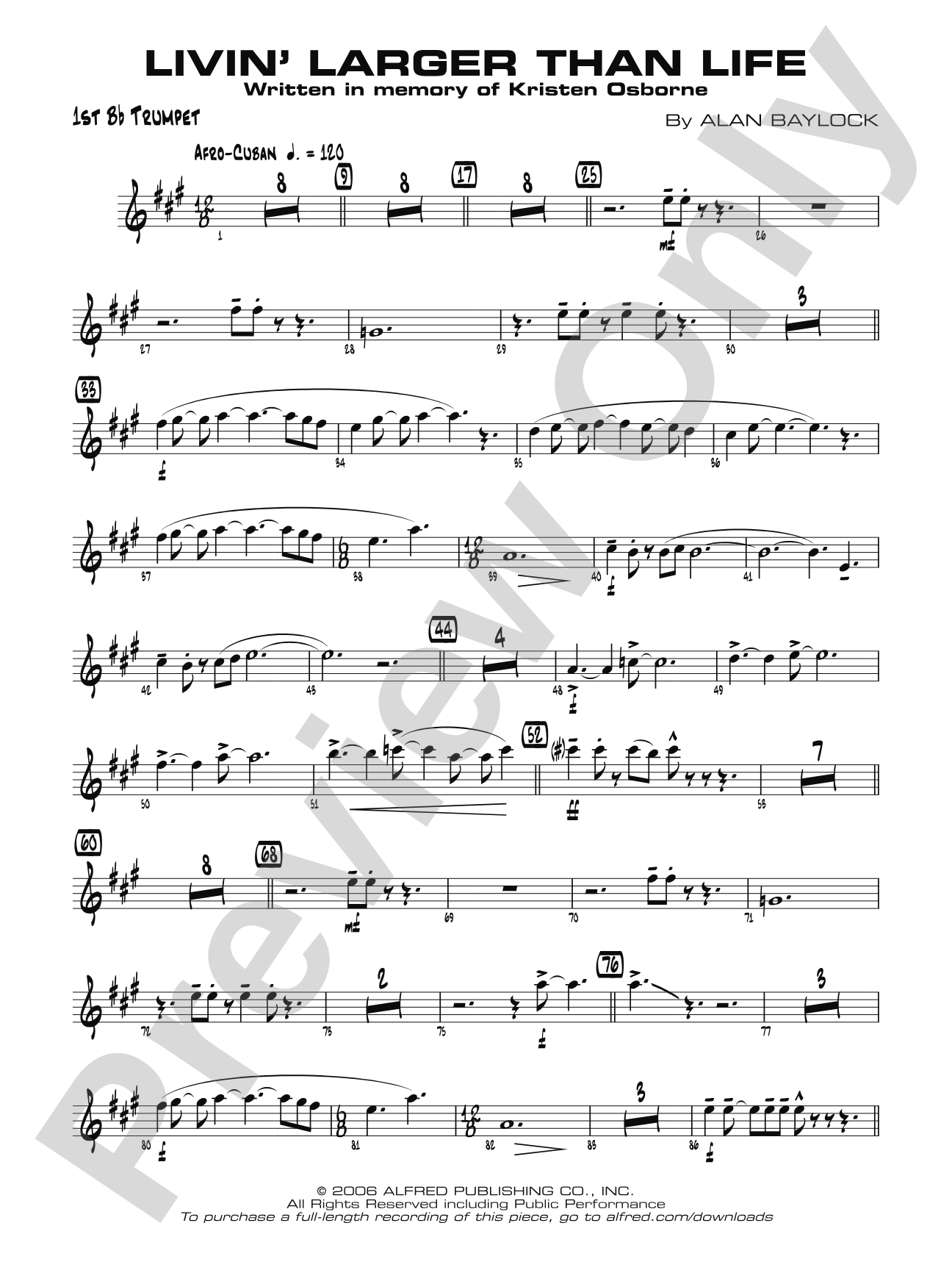 Livin' Larger Than Life: 1st B-flat Trumpet