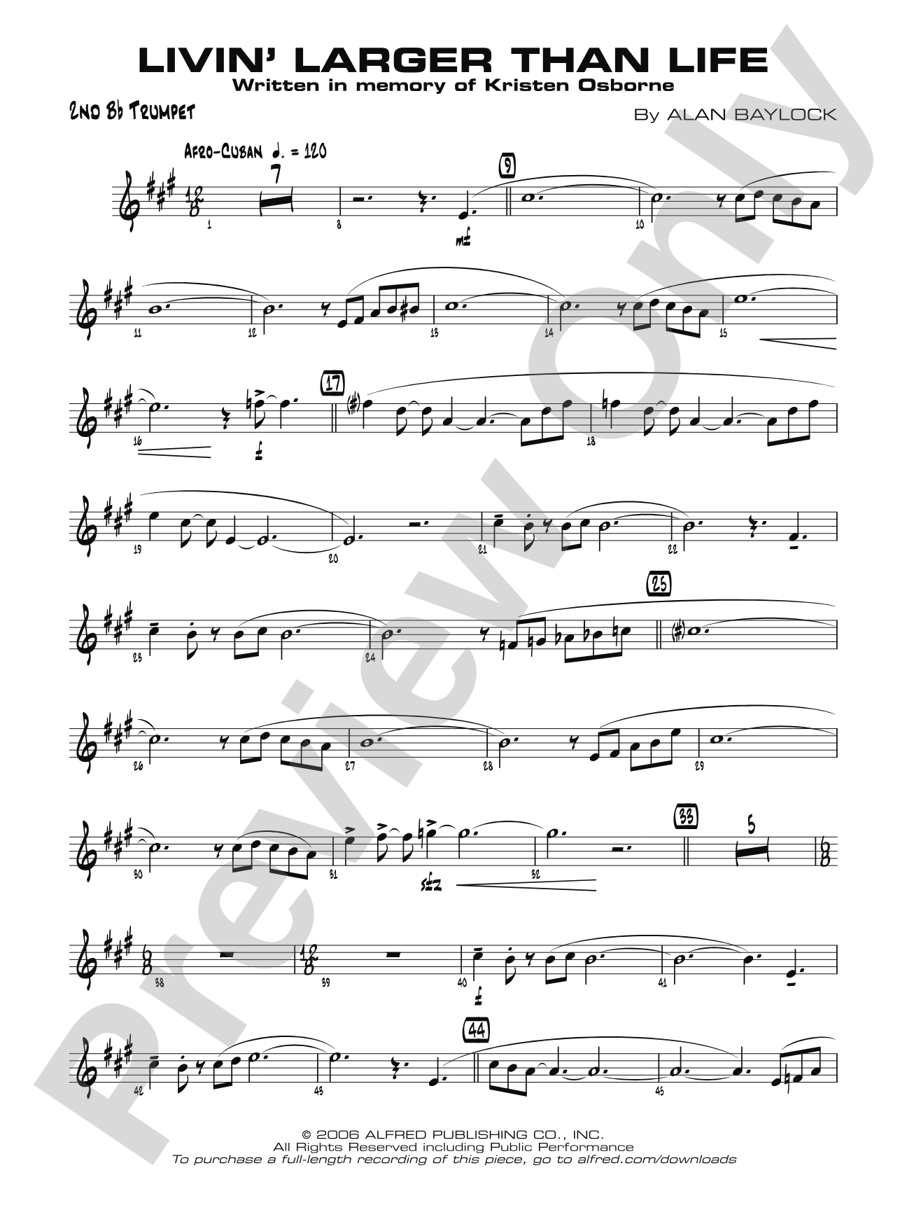 Livin' Larger Than Life: 2nd B-flat Trumpet