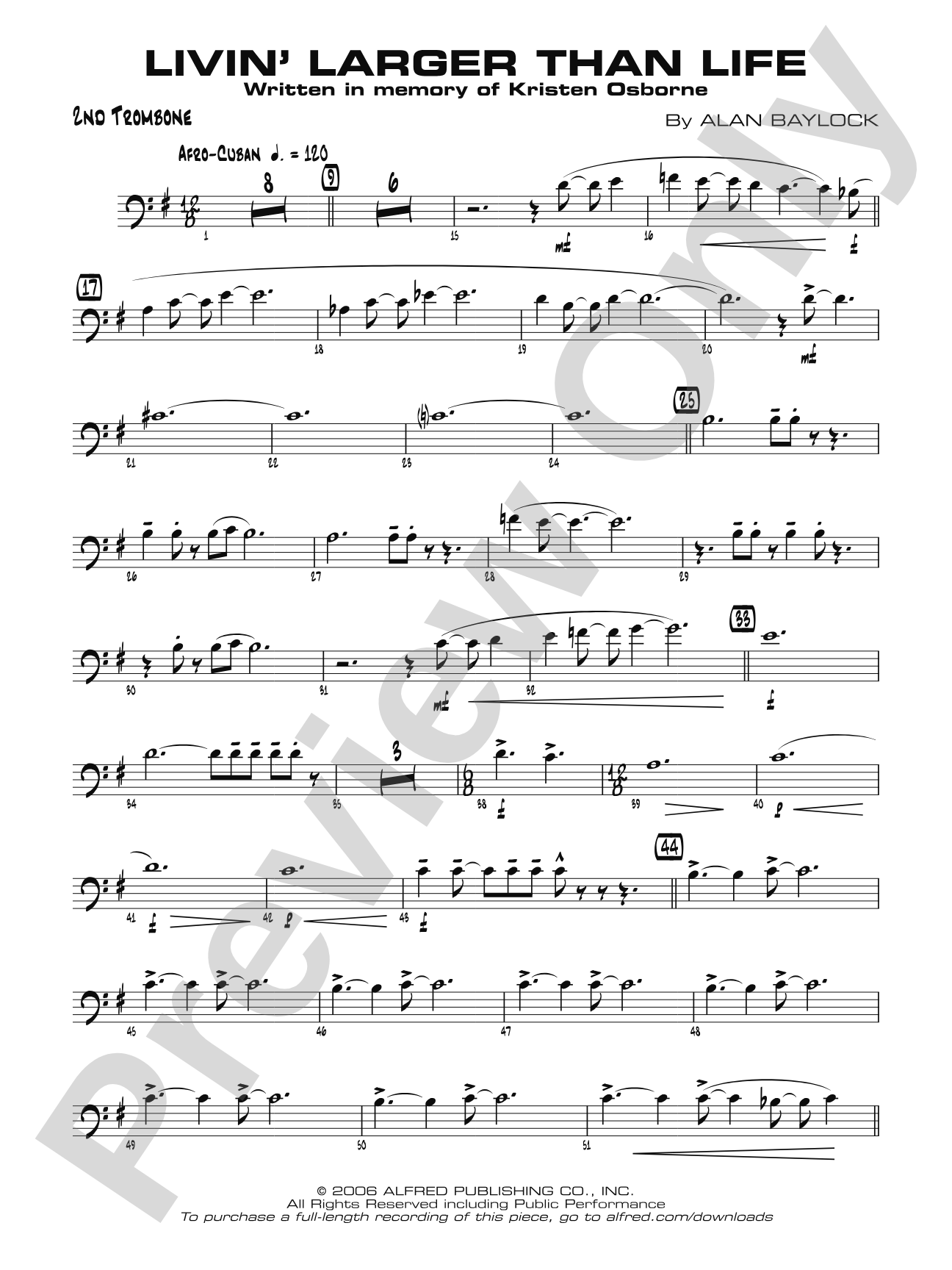 Livin' Larger Than Life: 2nd Trombone