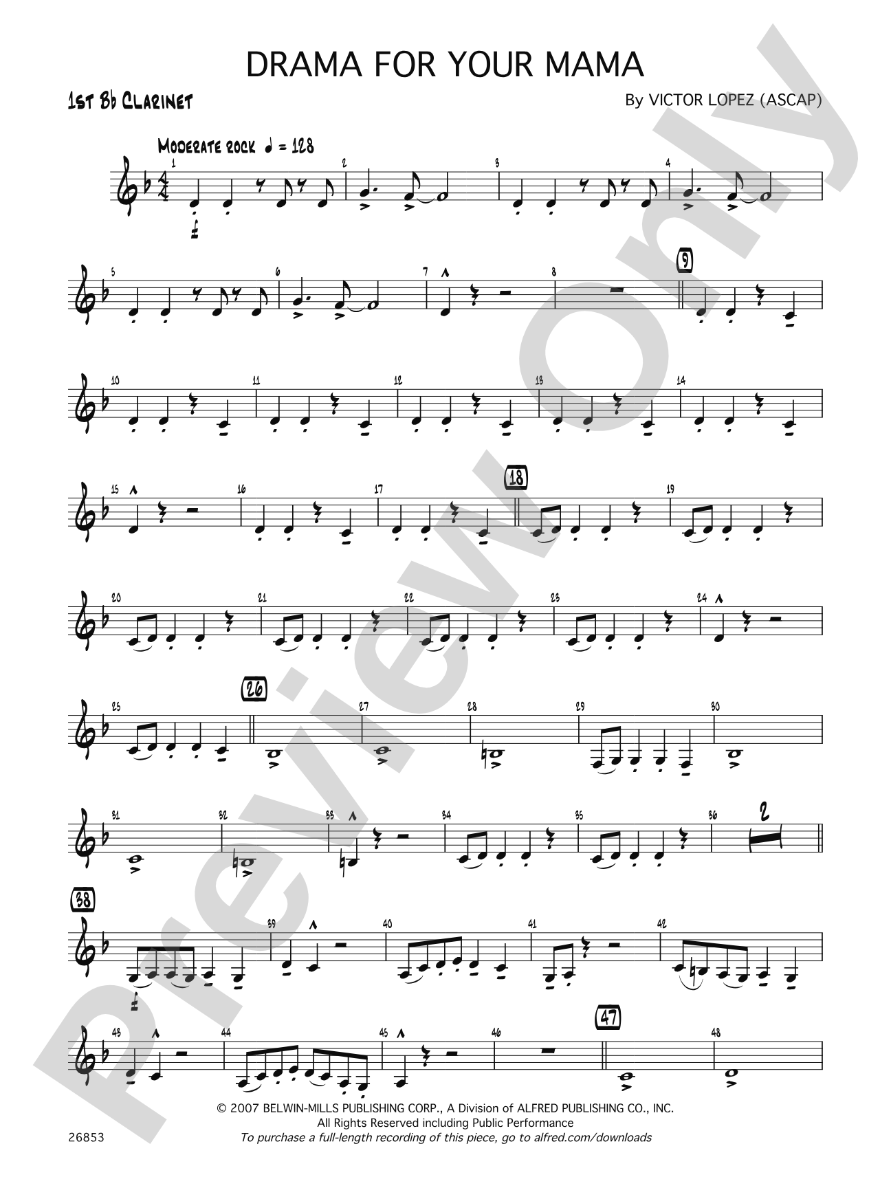 Drama for Your Mama: 1st B-flat Clarinet