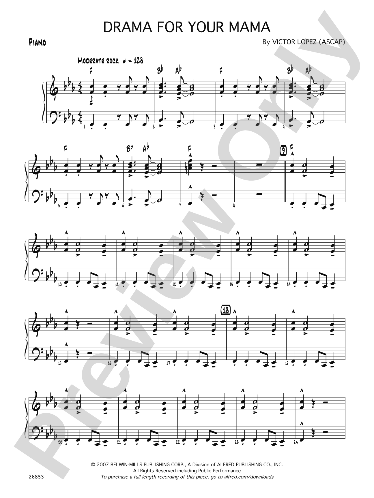 Drama for Your Mama: Piano Accompaniment