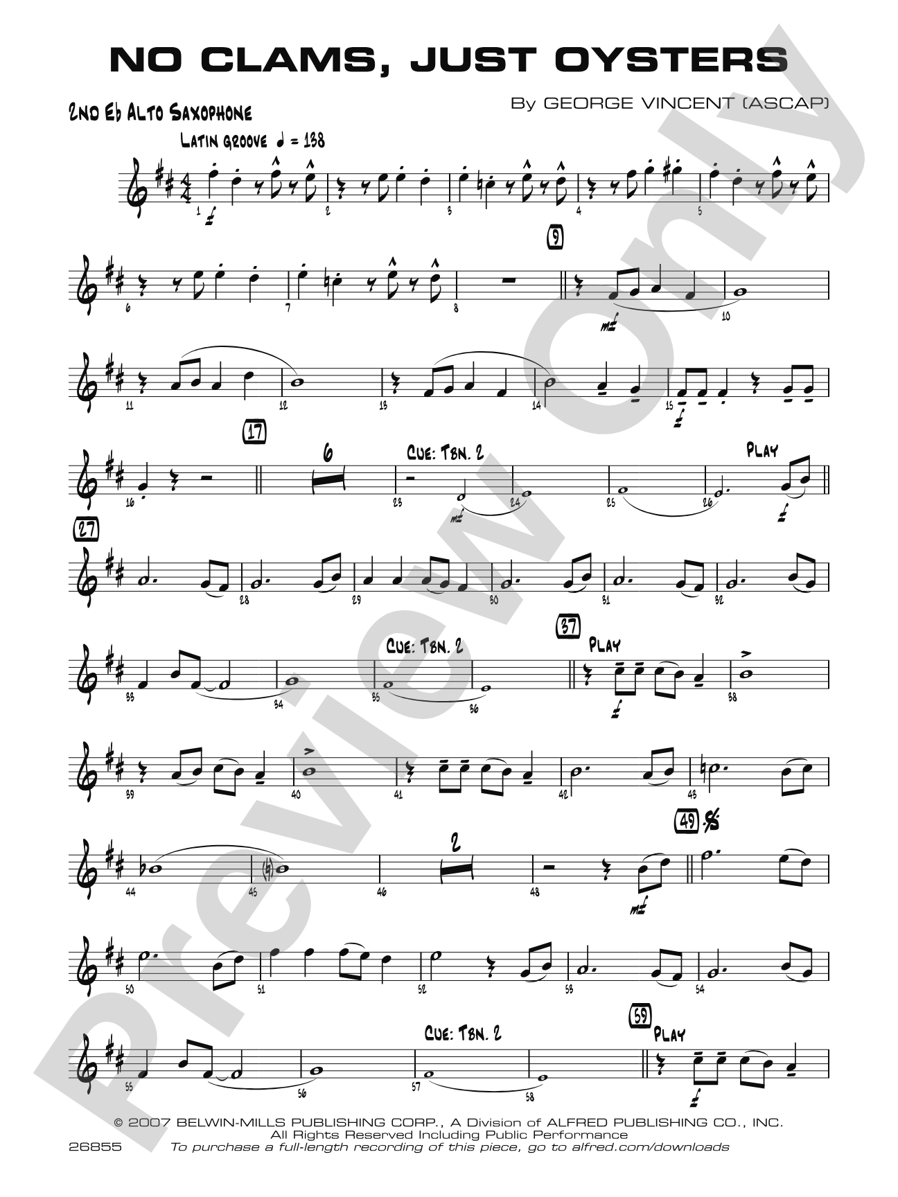 No Clams, Just Oysters: 2nd E-flat Alto Saxophone