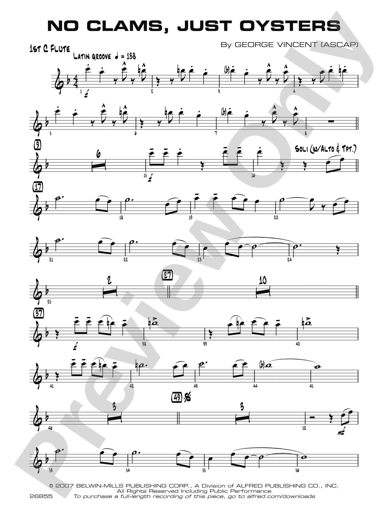 No Clams, Just Oysters: Flute