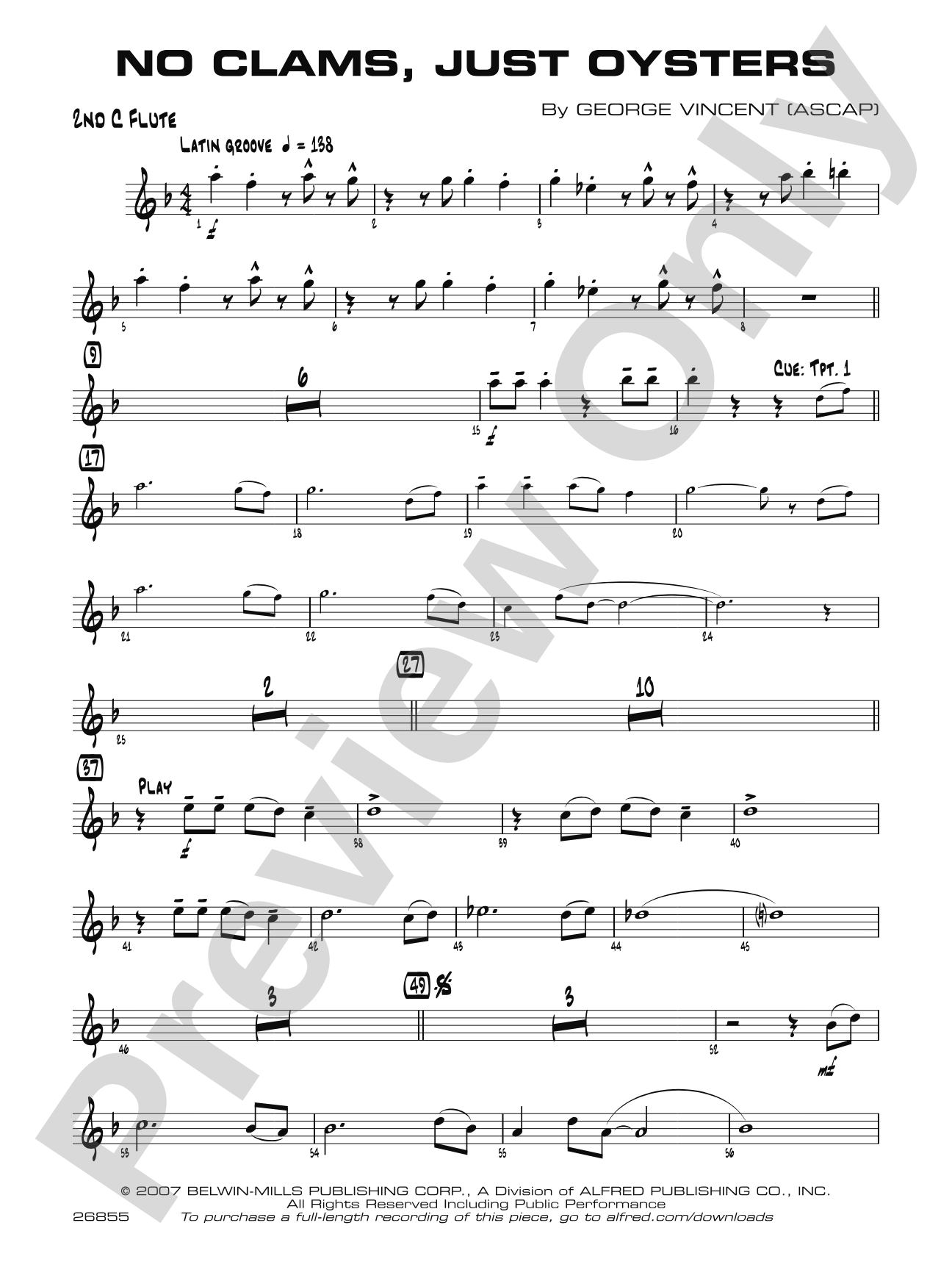 No Clams, Just Oysters: 2nd Flute