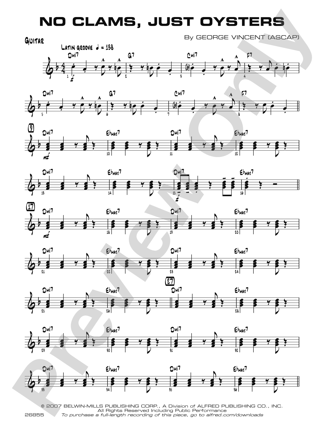 No Clams, Just Oysters: Guitar
