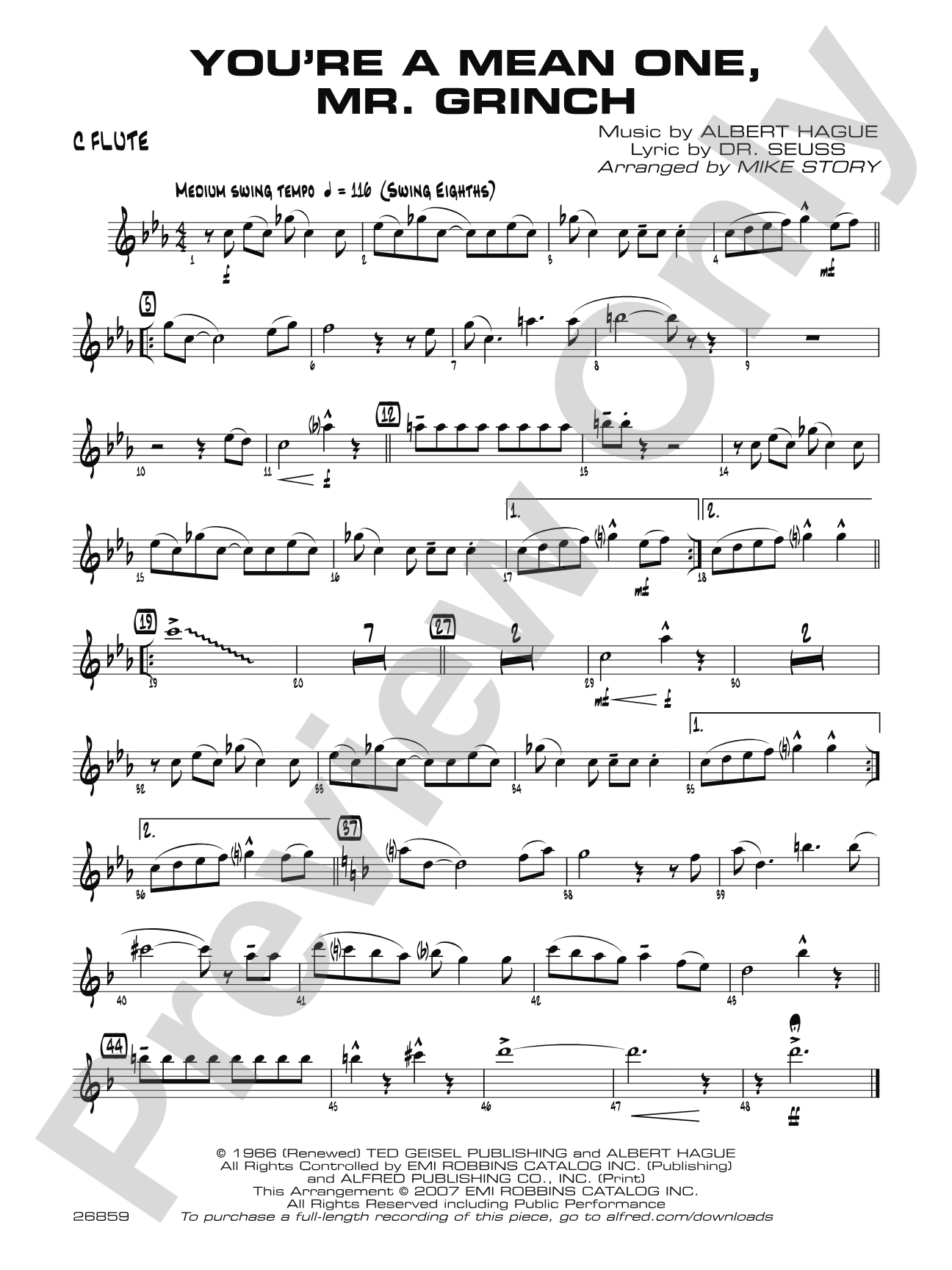 You're a Mean One, Mr. Grinch: Flute