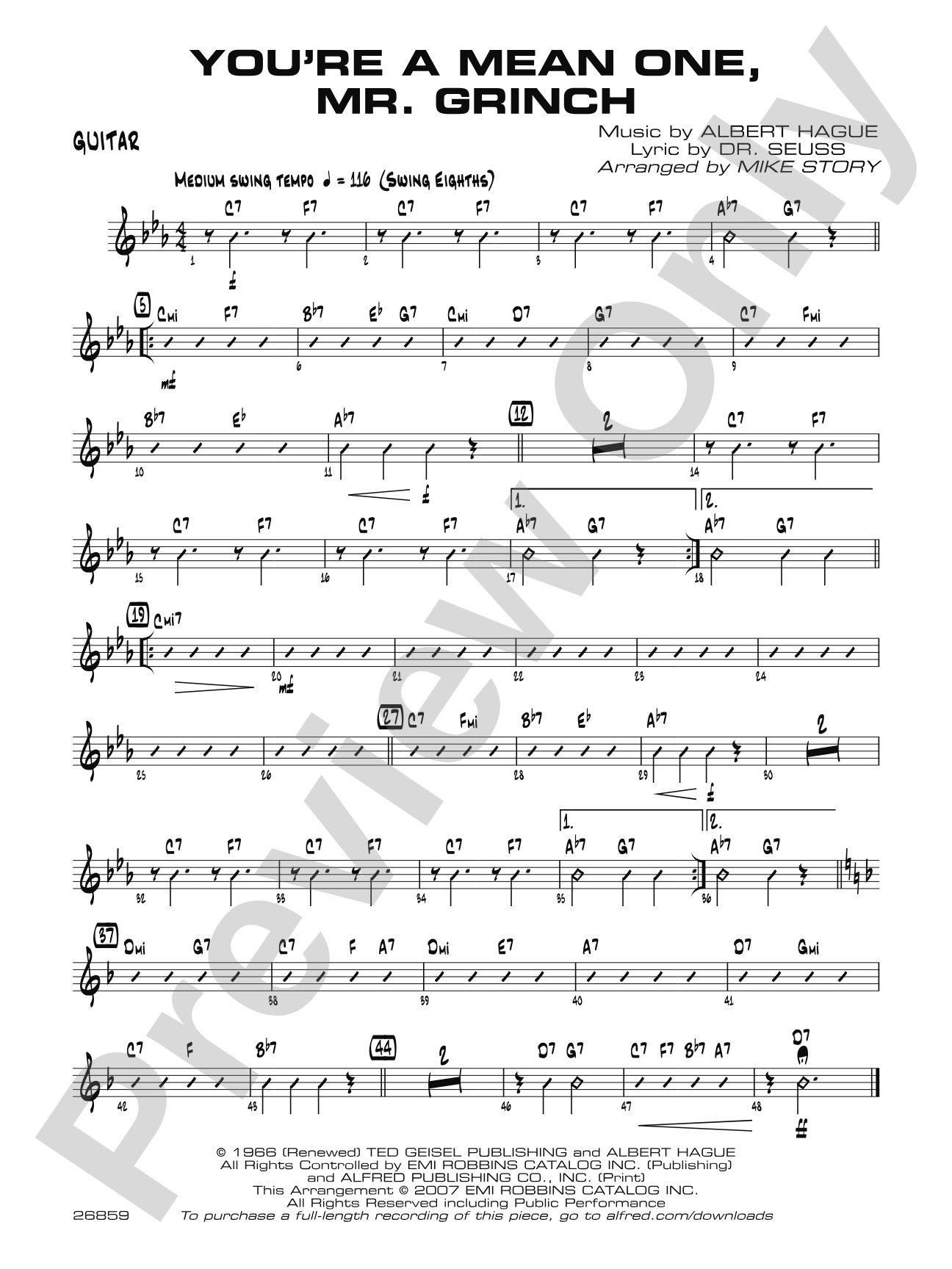 You're a Mean One, Mr. Grinch: Guitar