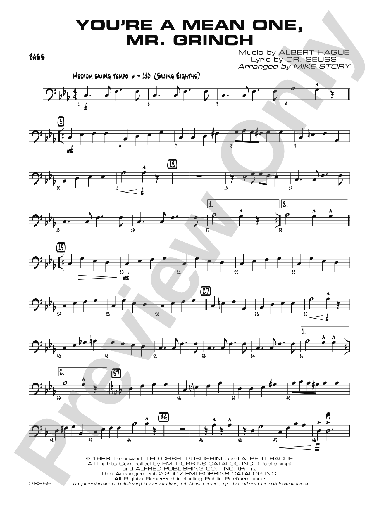 You're a Mean One, Mr. Grinch: String Bass