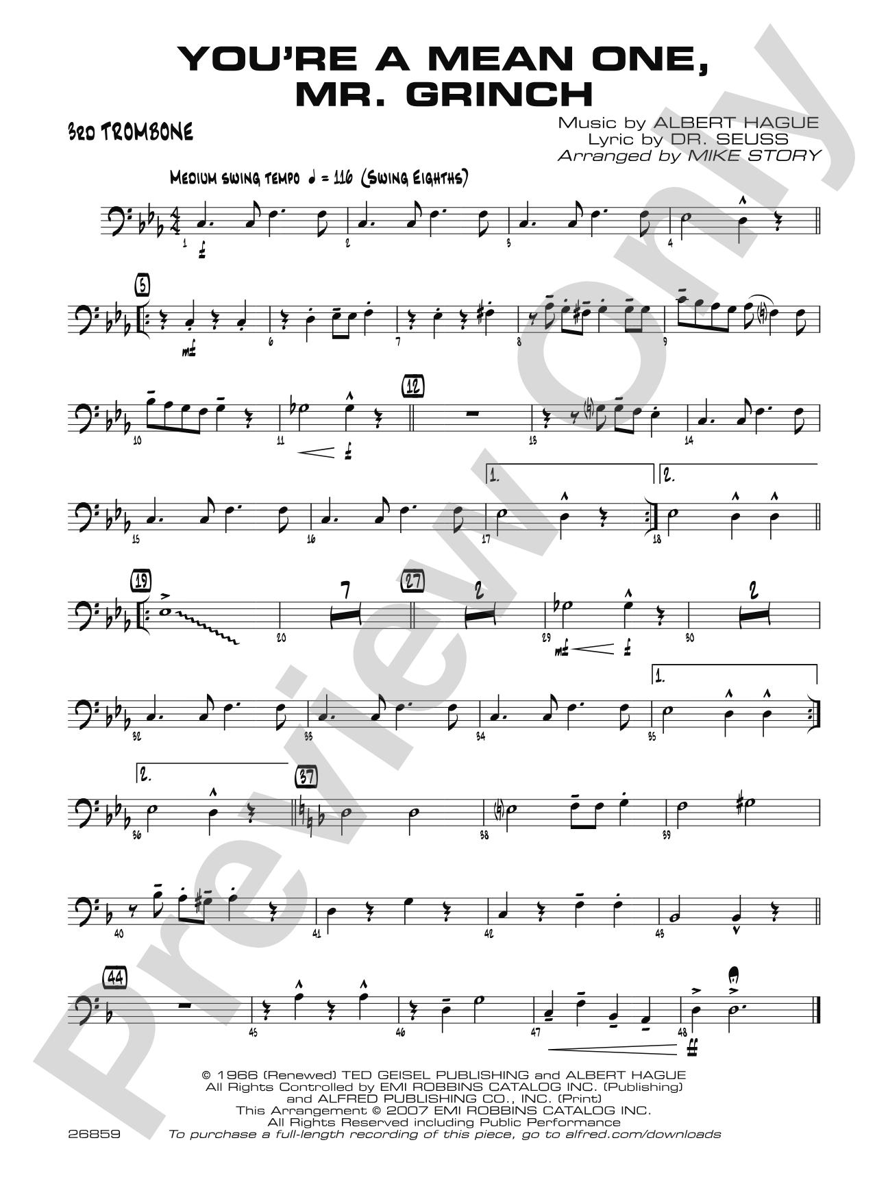 You're a Mean One, Mr. Grinch: 3rd Trombone
