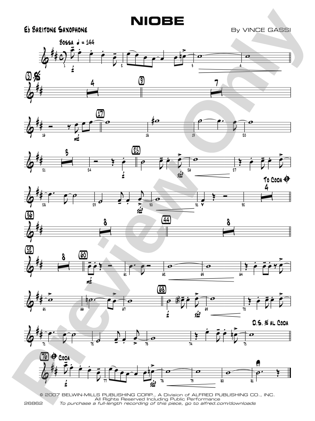 Niobe: E-flat Baritone Saxophone