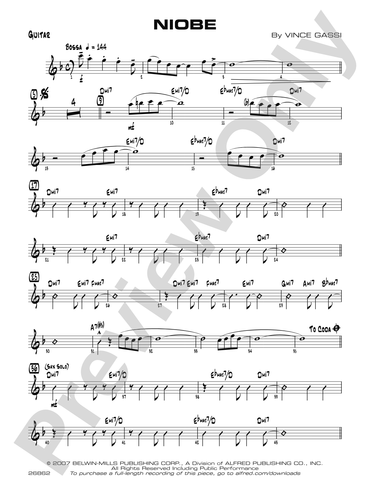 Niobe: Guitar