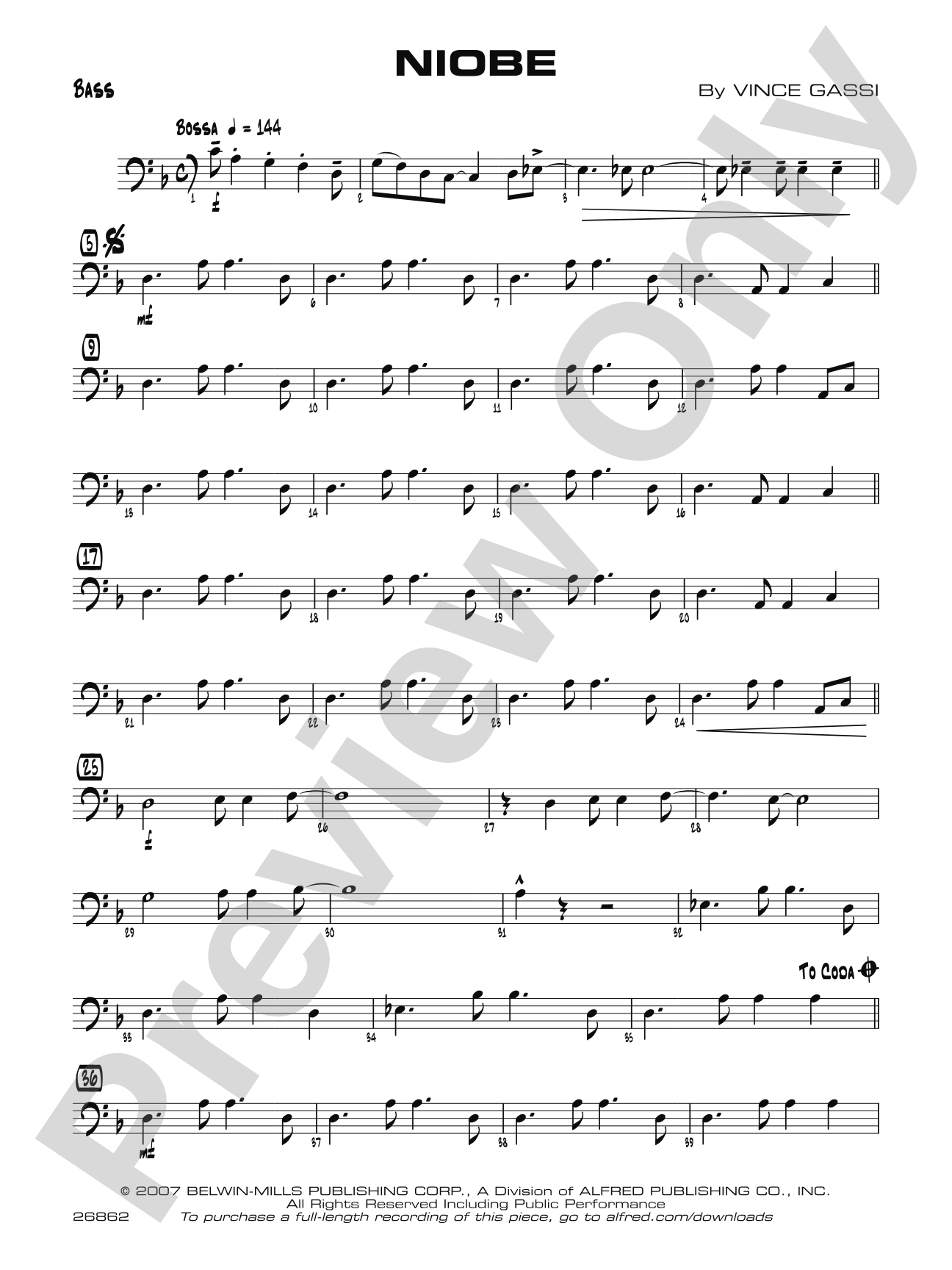Niobe: String Bass