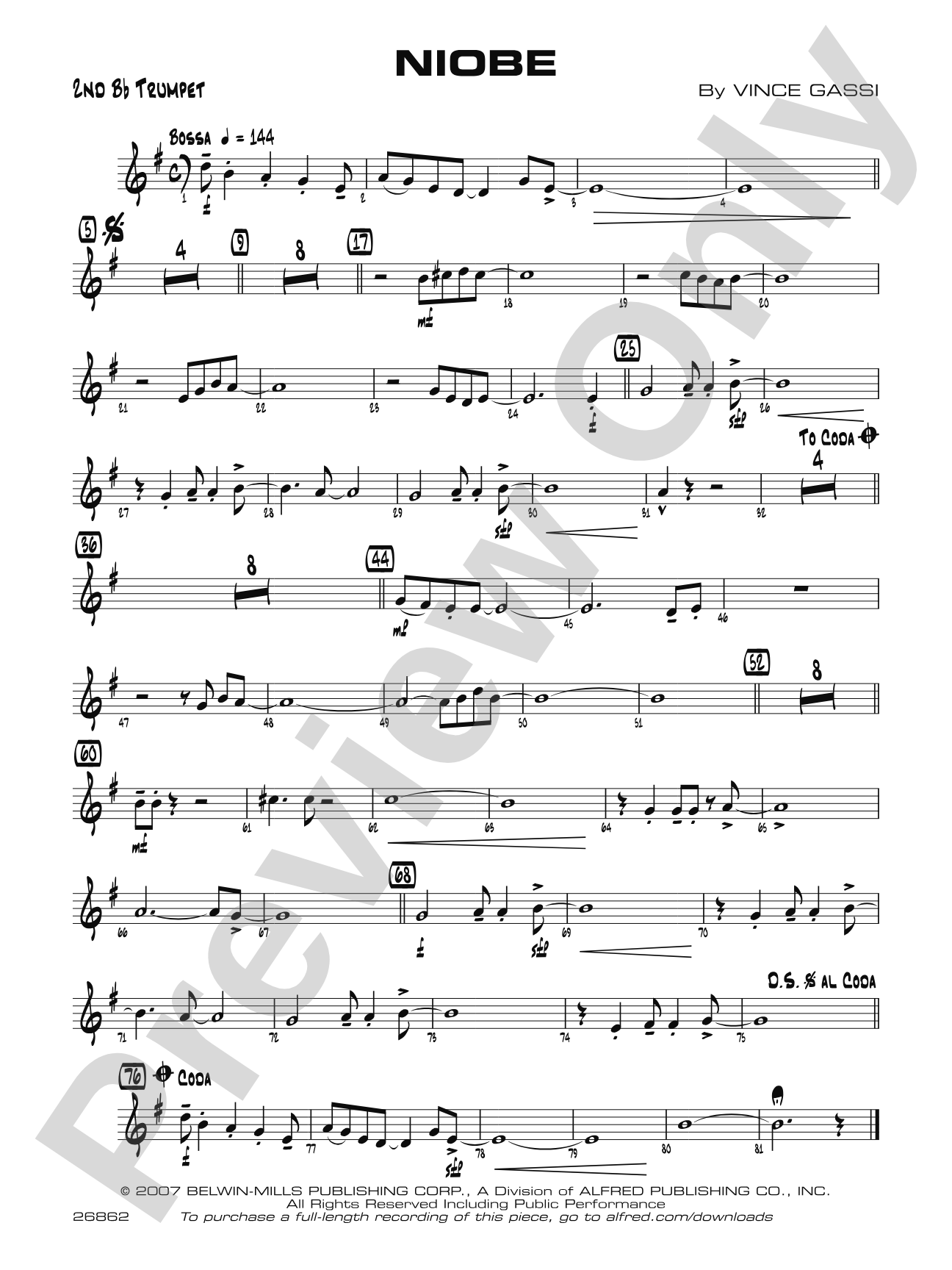 Niobe: 2nd B-flat Trumpet