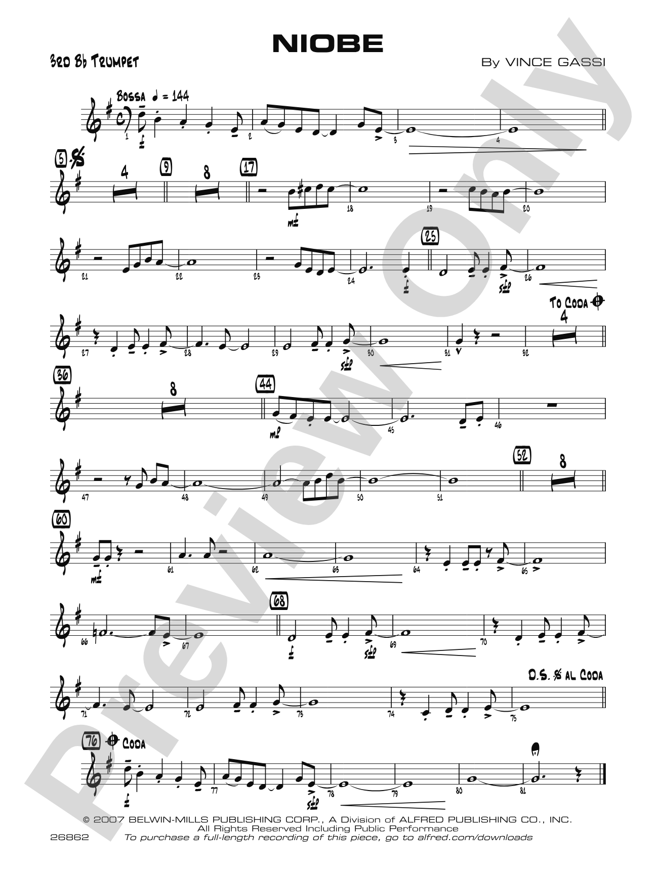 Niobe: 3rd B-flat Trumpet