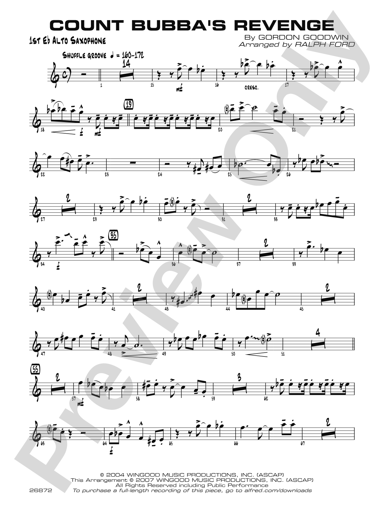 Count Bubba's Revenge: E-flat Alto Saxophone