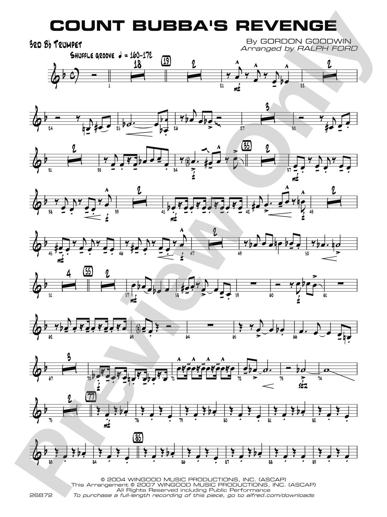 Count Bubba's Revenge: 3rd B-flat Trumpet
