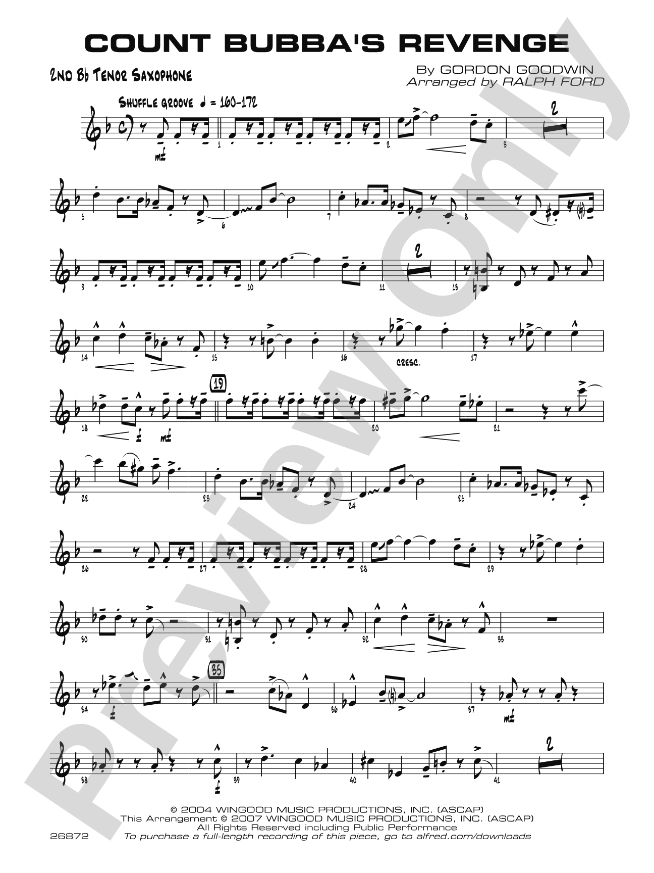 Count Bubba's Revenge: 2nd B-flat Tenor Saxophone