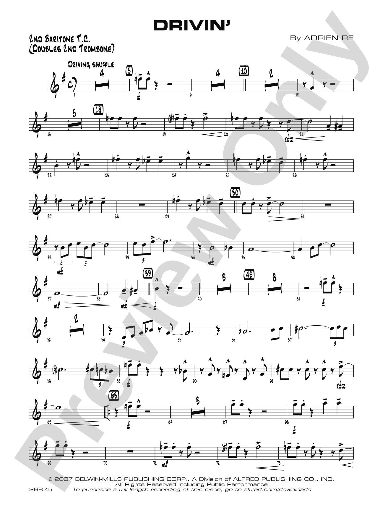 Drivin': 2nd Baritone T.C.