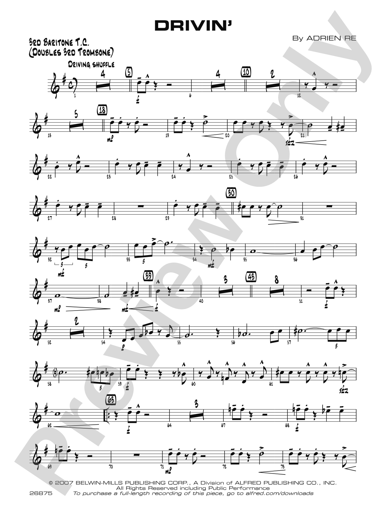 Drivin': 3rd Baritone T.C.