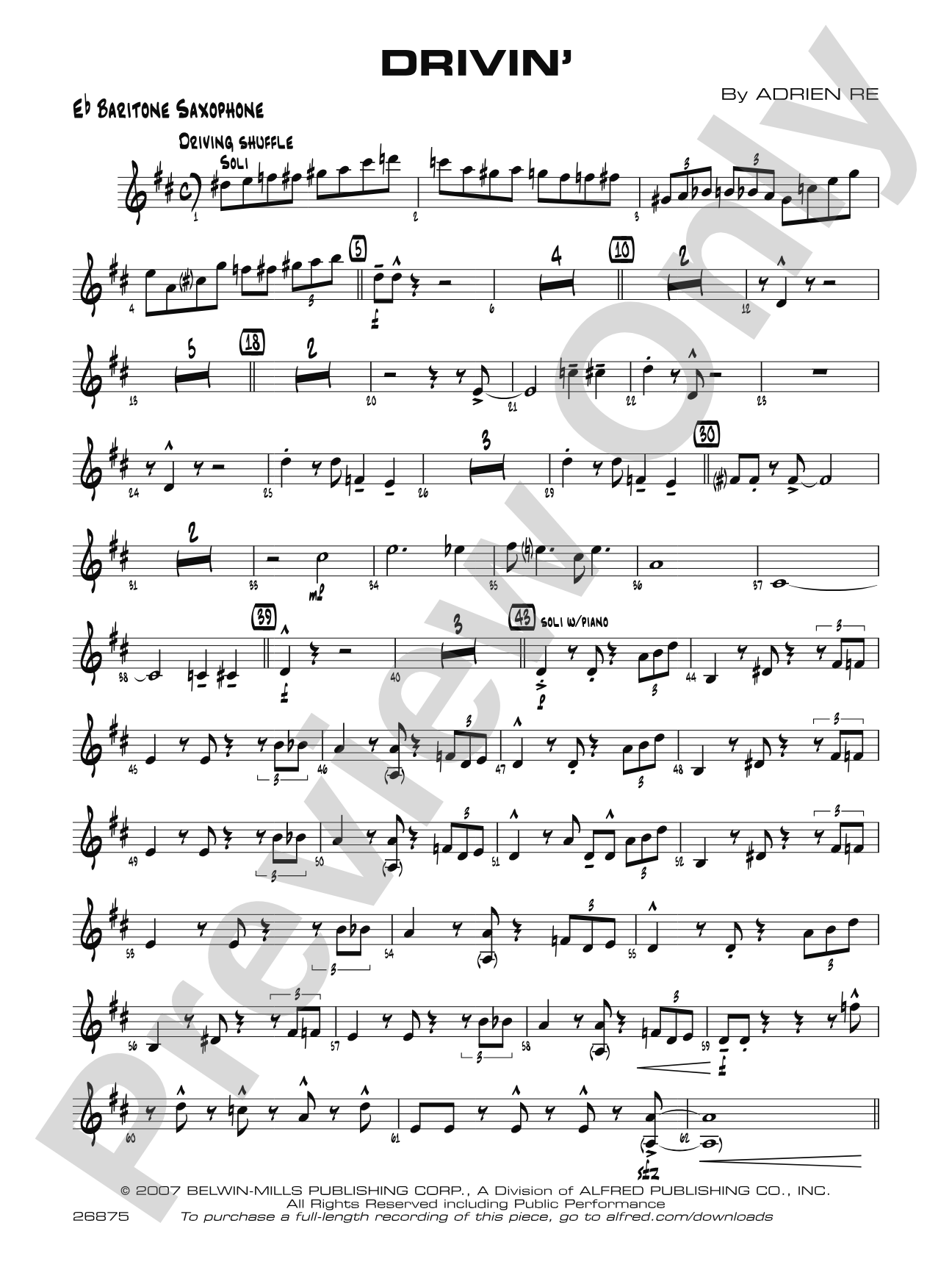 Drivin': E-flat Baritone Saxophone