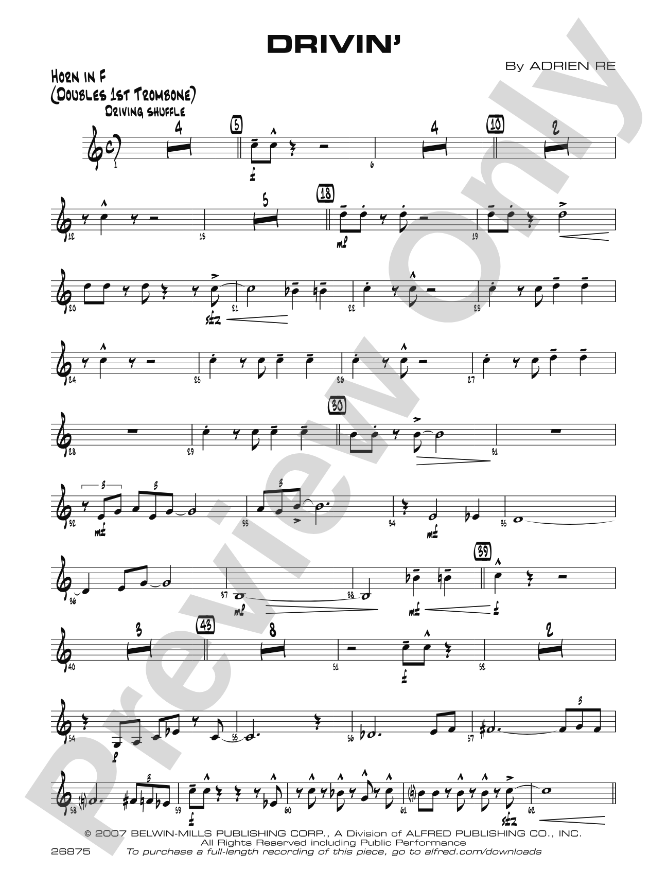 Drivin': 1st F Horn