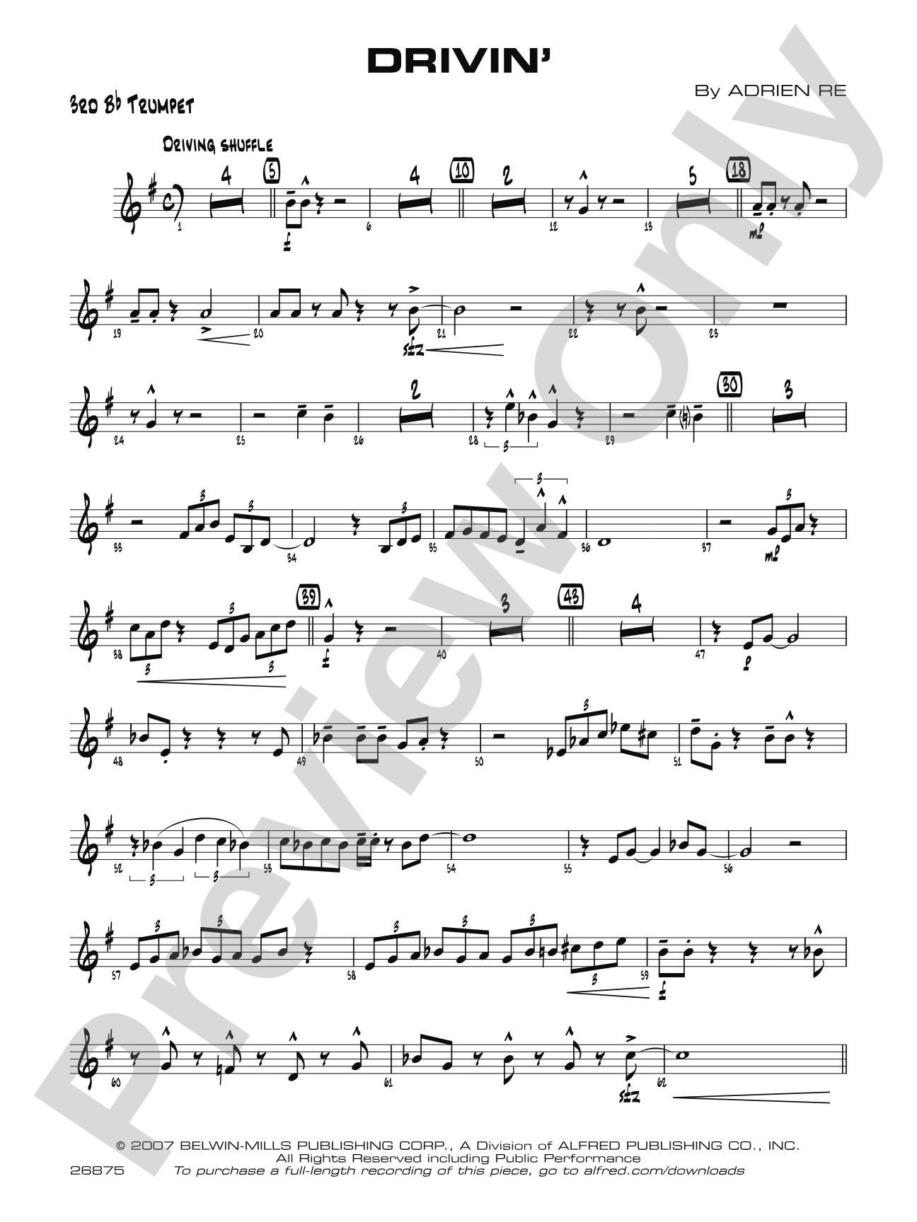 Drivin': 3rd B-flat Trumpet