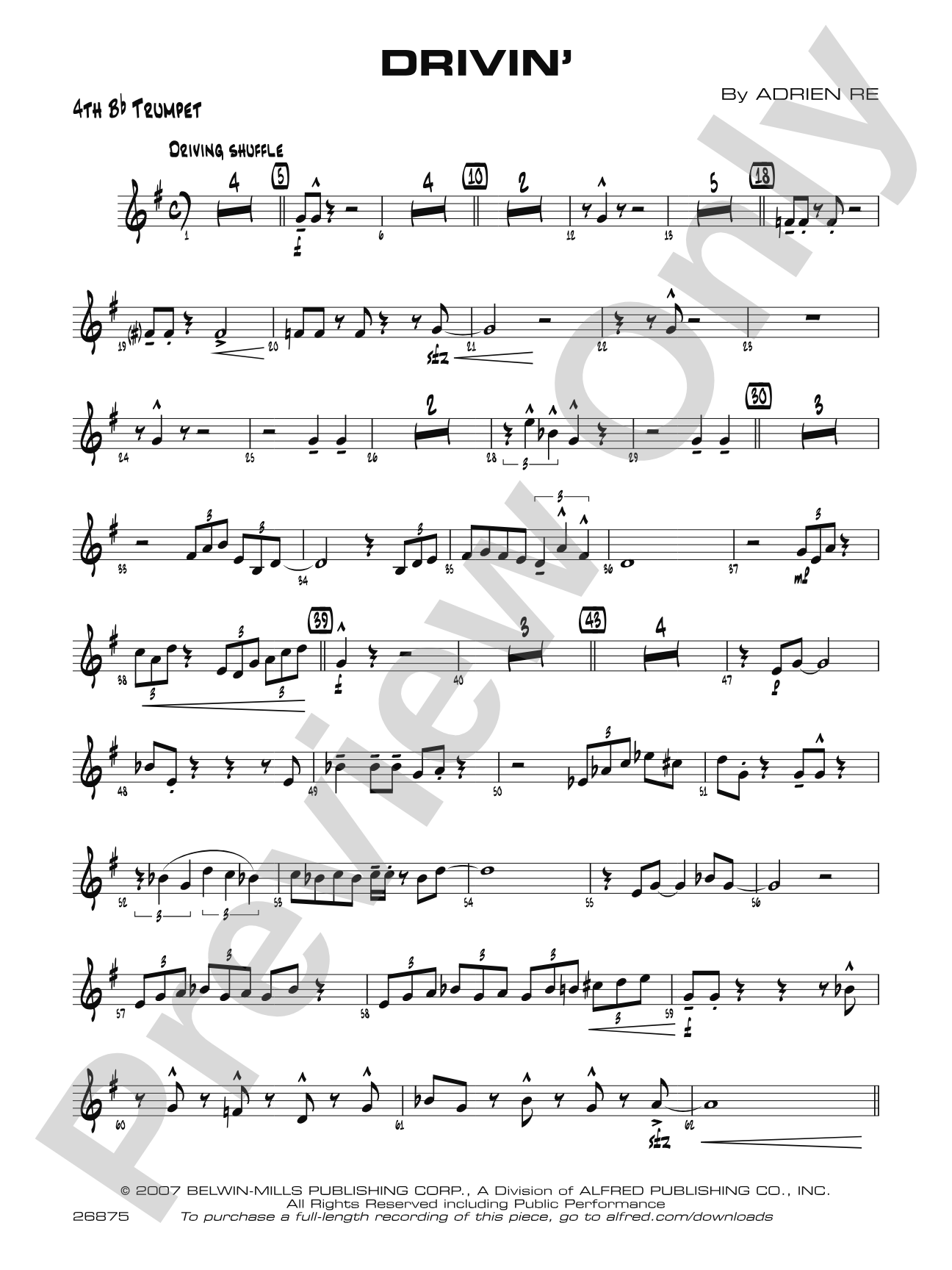 Drivin': 4th B-flat Trumpet