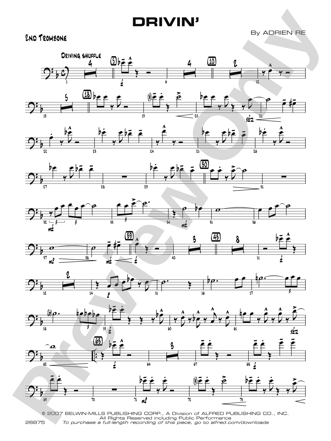 Drivin': 2nd Trombone