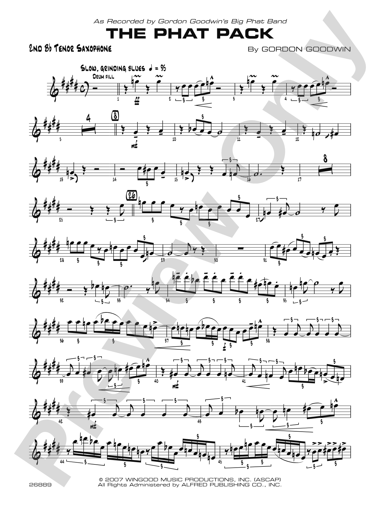 The Phat Pack: 2nd B-flat Tenor Saxophone