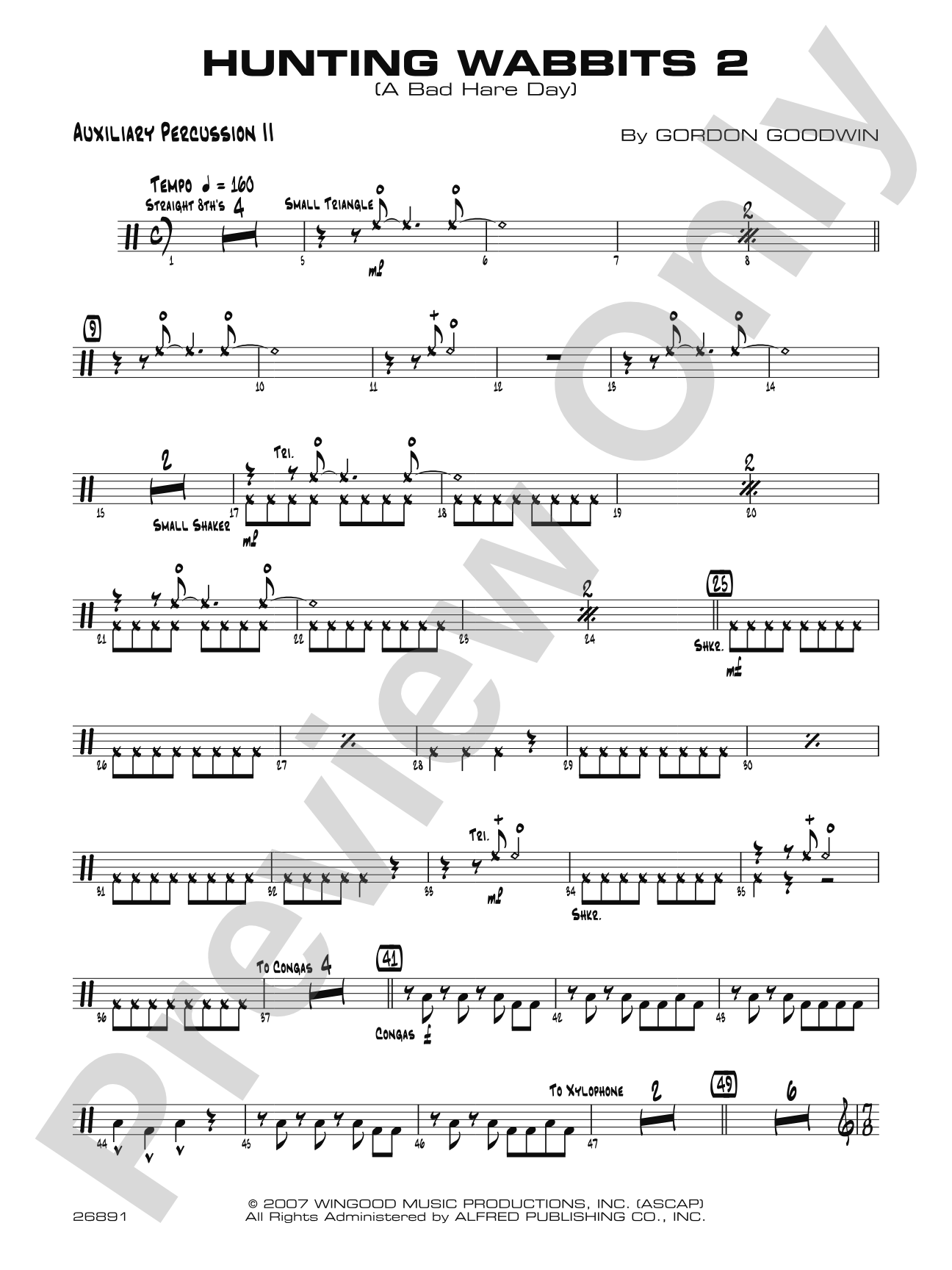 Hunting Wabbits 2 (A Bad Hare Day): Auxiliary Percussion 2