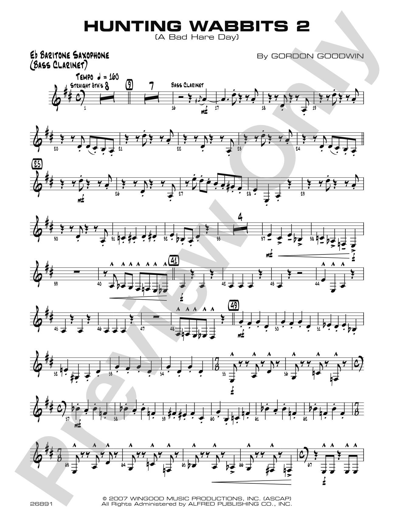 Hunting Wabbits 2 (A Bad Hare Day): Bass Clarinet