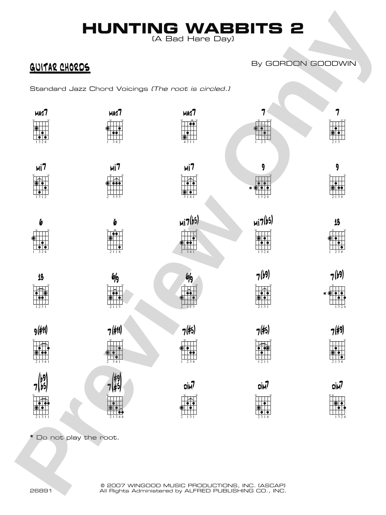 Hunting Wabbits 2 (A Bad Hare Day): Guitar Chords