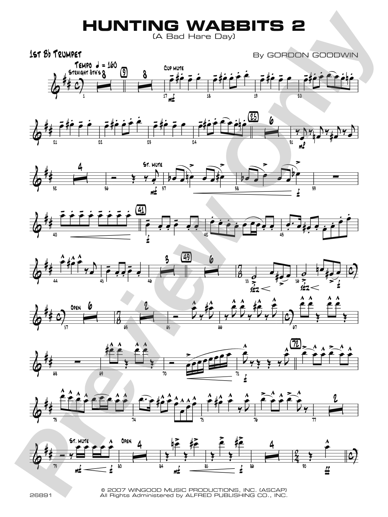 Hunting Wabbits 2 (A Bad Hare Day): 1st B-flat Trumpet