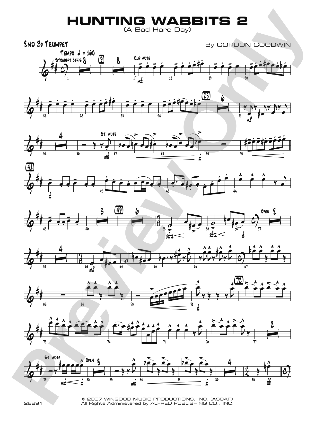 Hunting Wabbits 2 (A Bad Hare Day): 2nd B-flat Trumpet