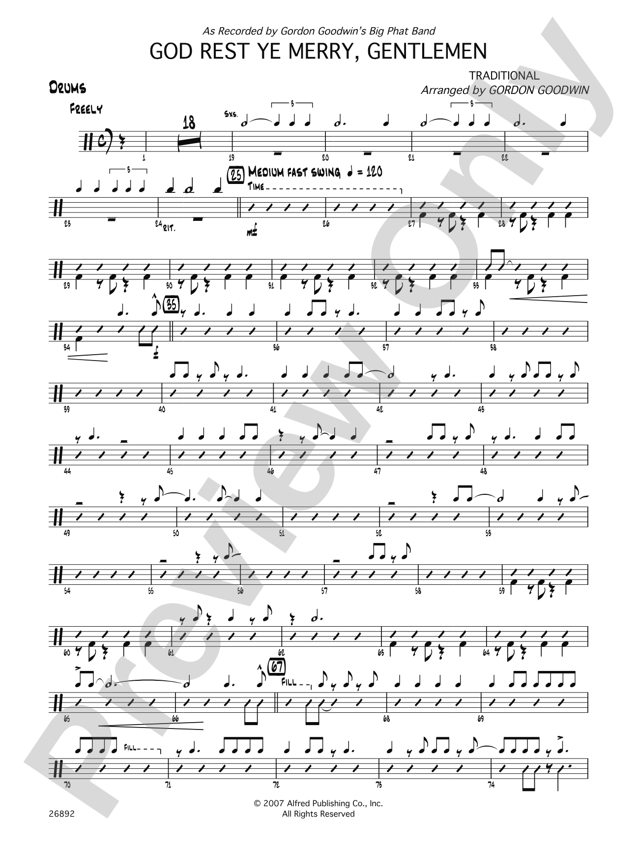 God Rest Ye Merry Gentlemen: Drums