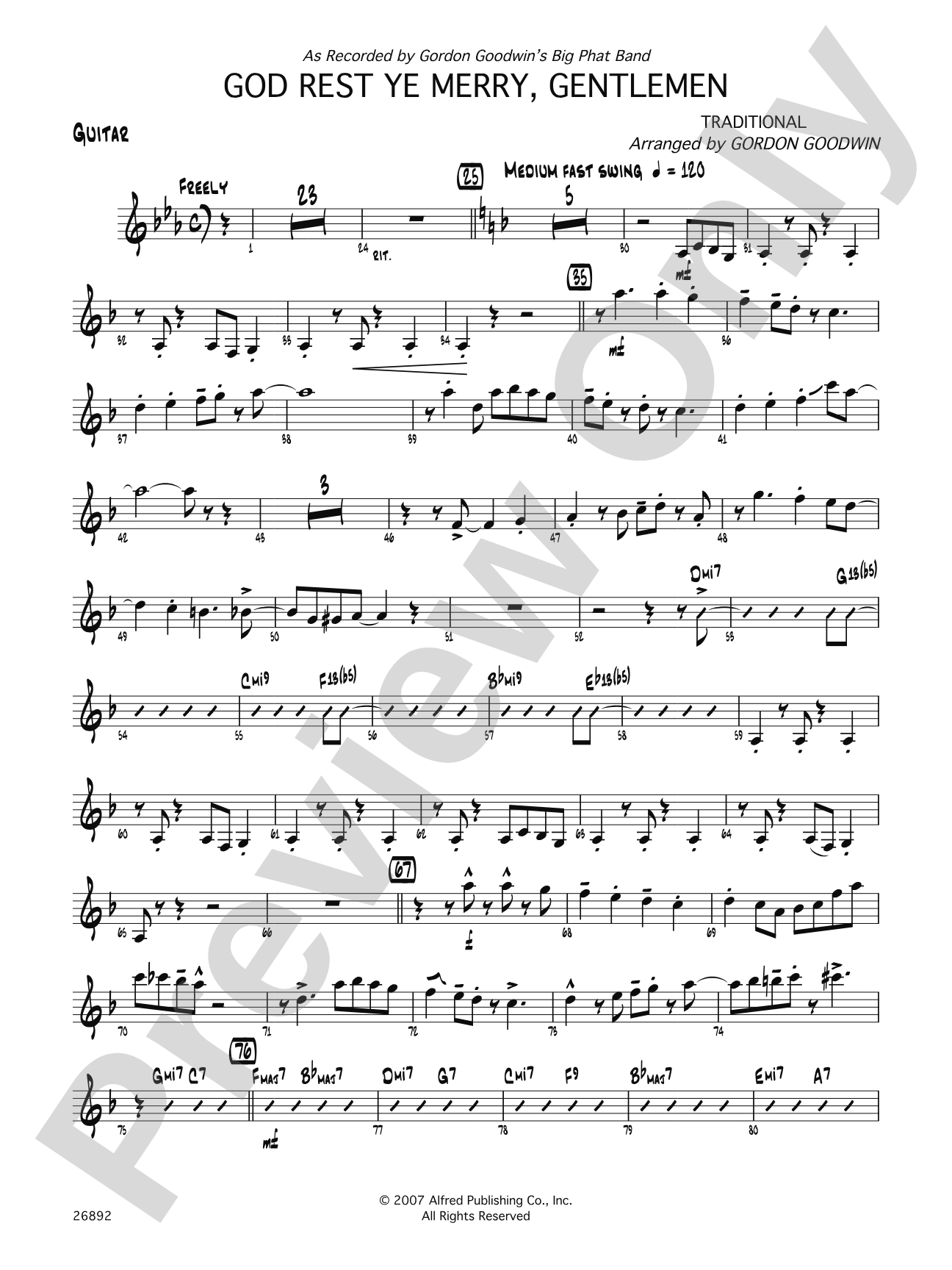 God Rest Ye Merry Gentlemen: Guitar