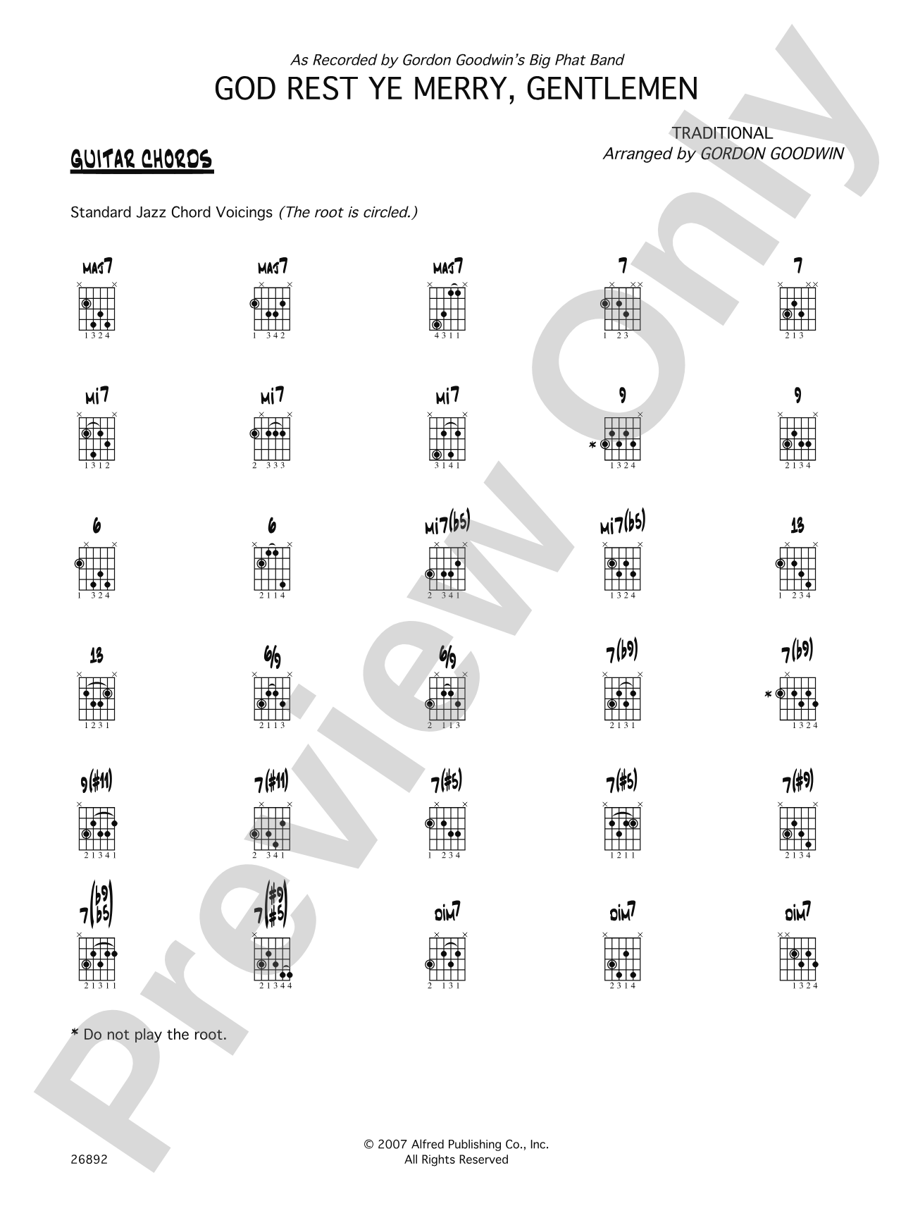 God Rest Ye Merry Gentlemen: Guitar Chords