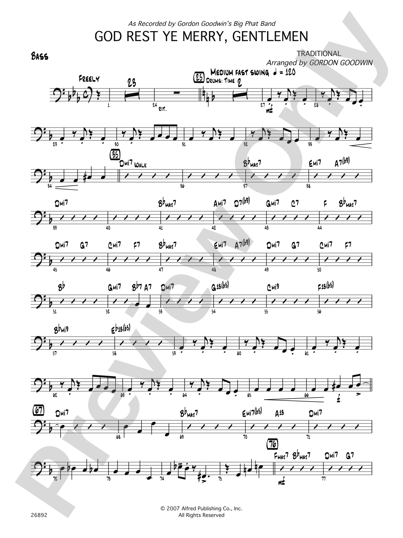 God Rest Ye Merry Gentlemen: String Bass