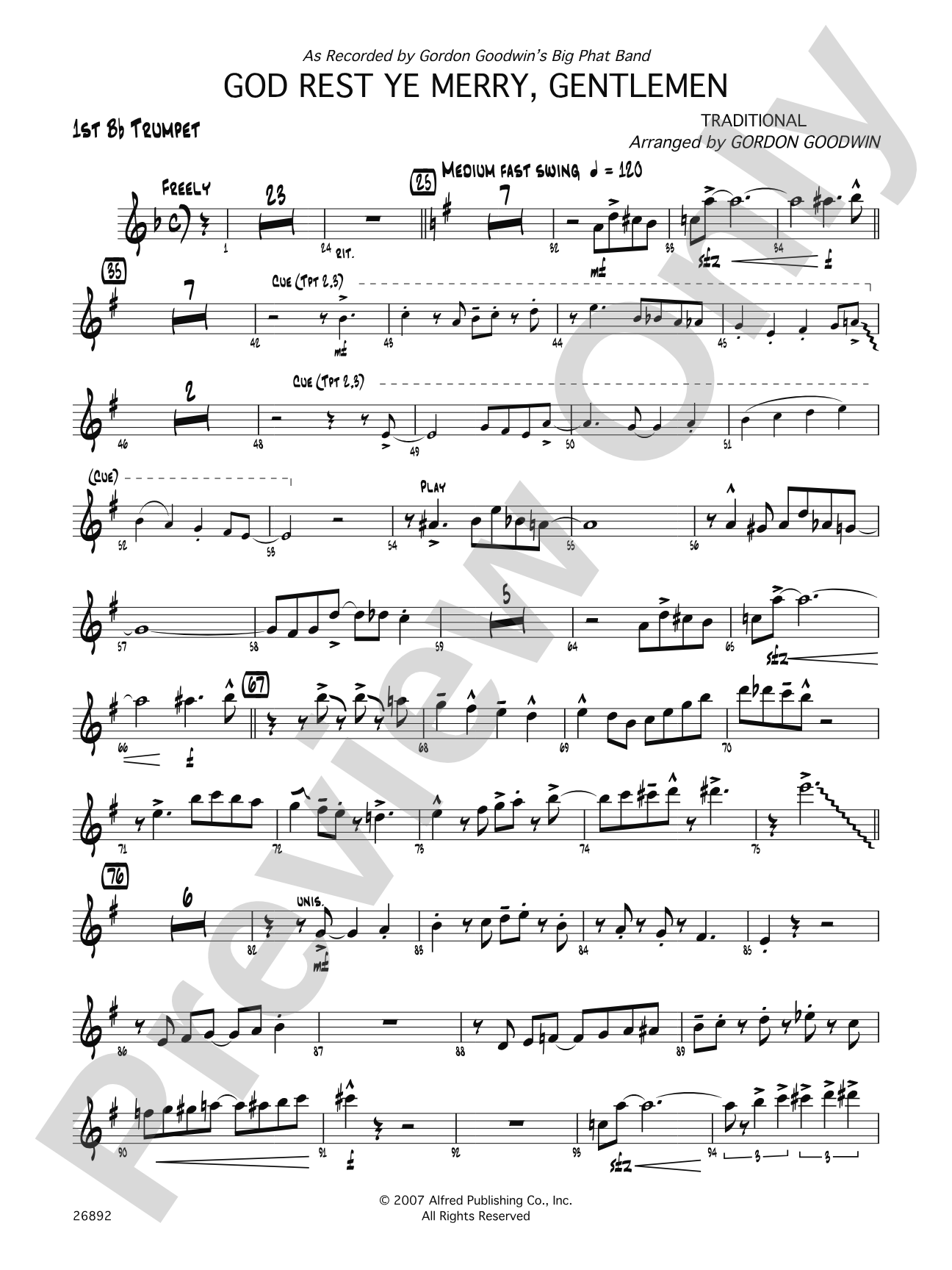 God Rest Ye Merry Gentlemen: 1st B-flat Trumpet