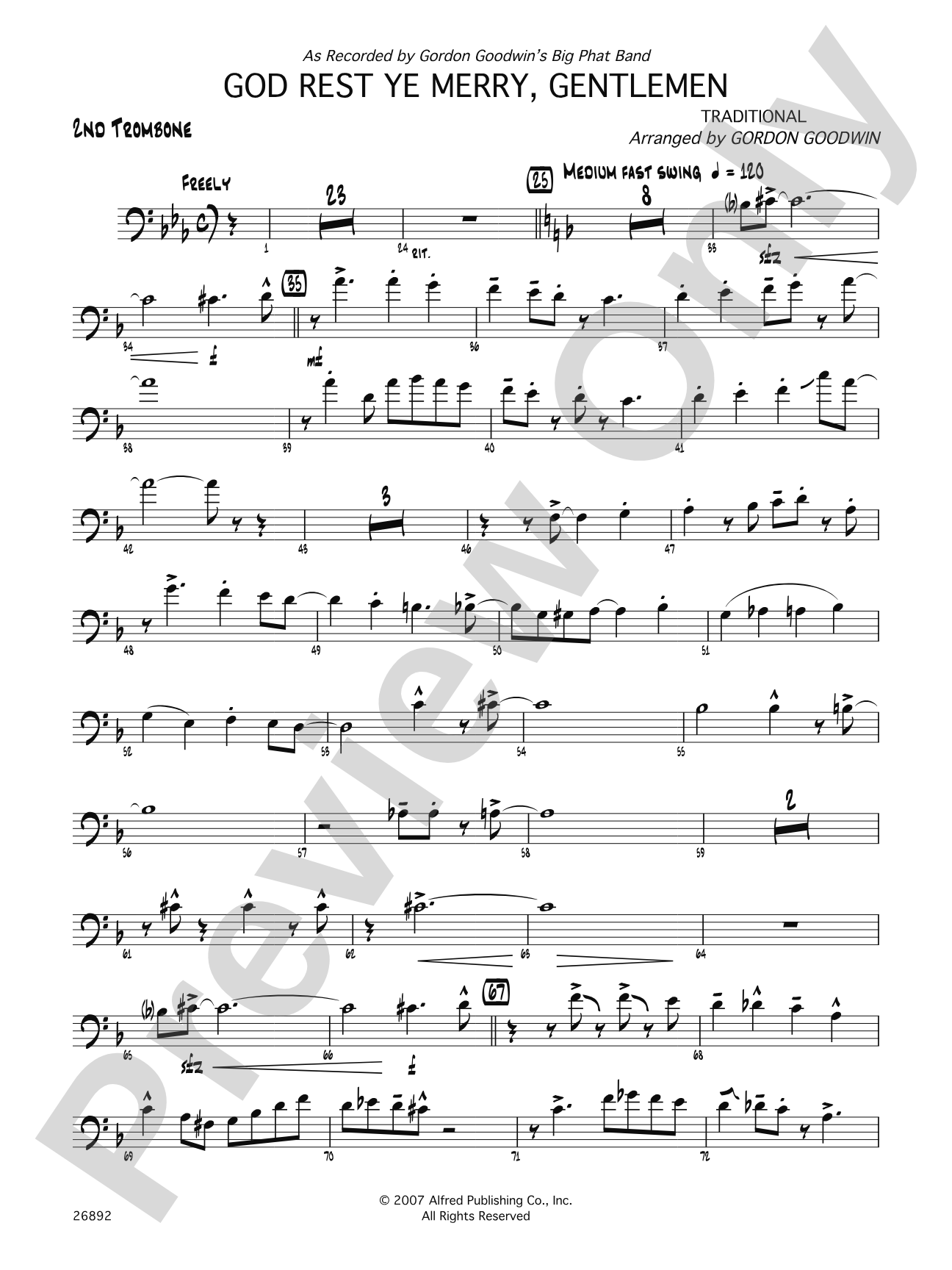 God Rest Ye Merry Gentlemen: 2nd Trombone