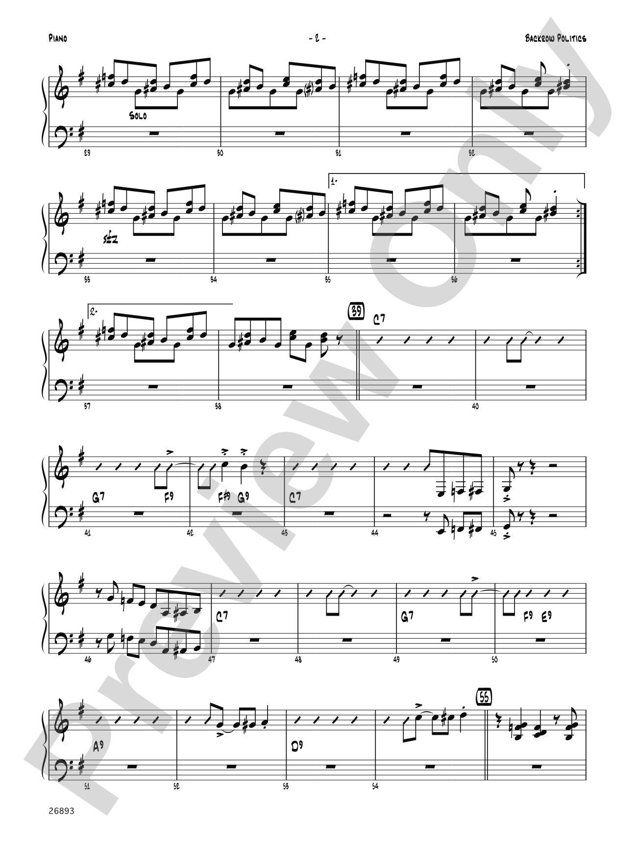 Backrow Politics: Piano Accompaniment