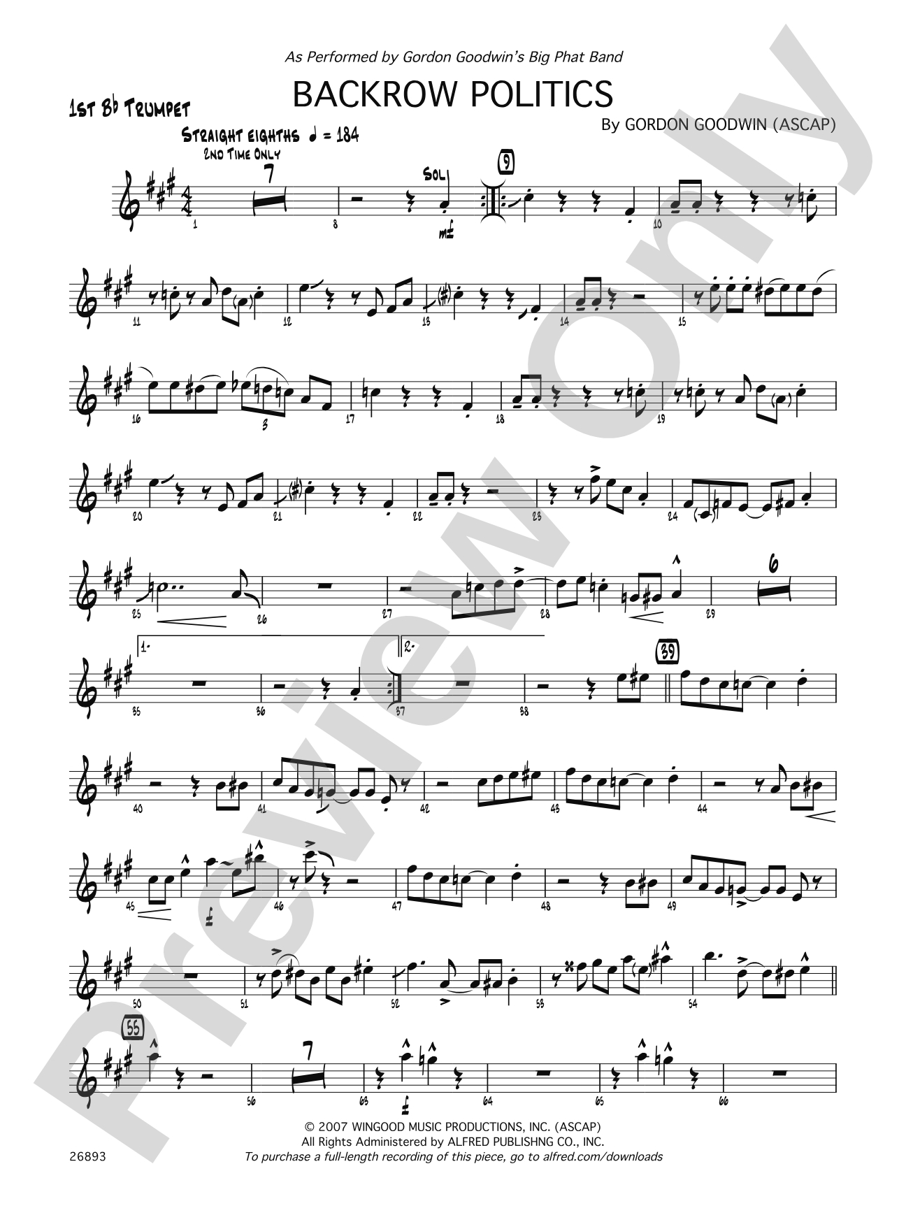 Backrow Politics: 1st B-flat Trumpet